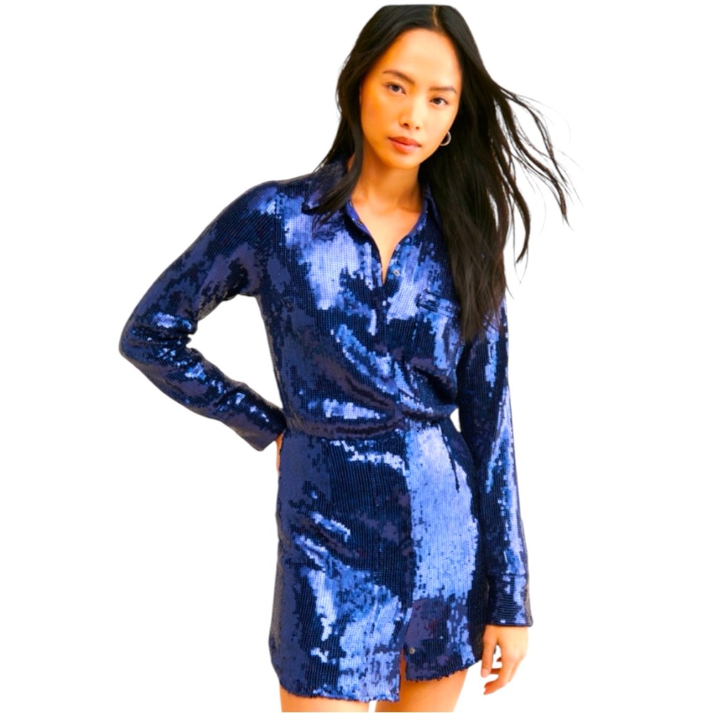 Free People Sophie Sequin Mini Midnight Size Medium